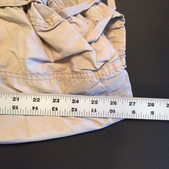 crop, pants, tan, zipper accents, 14 petite - Picture 5 of 5